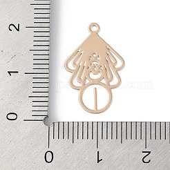Brass Etched Metal Embellishments Pendants&nbsp;KK-Z058-06KCG