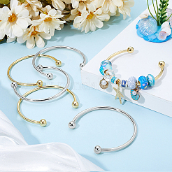 6Pcs 2 Colors Brass Cuff Bangle Making&nbsp;KK-BBC0022-73