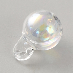 High Borosilicate Glass Bottle Pendants&nbsp;GLAA-WH0010-02B