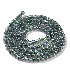 Electroplate Transparent Glass Beads Strands&nbsp;GLAA-H021-01B-FR01