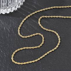 10Pcs 2MM 304 Stainless Steel Rope Chain Necklaces&nbsp;NJEW-G203-08G