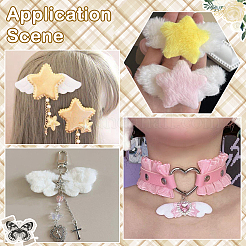 50Pcs 10 Styles Wing Imitation Rabbit Hair Ornament Accessories&nbsp;DIY-SC0032-25