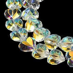 Electroplate Transparent Glass Beads Strands&nbsp;EGLA-B012-AB