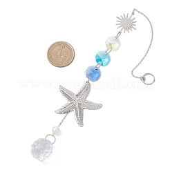Glass Hanging Suncatchers&nbsp;HJEW-JM04579-01