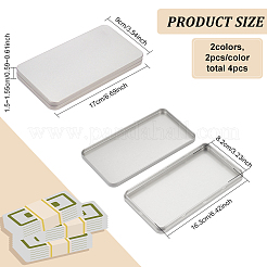 4Pcs 2 Colors Tinplate Box&nbsp;CON-FG0001-11