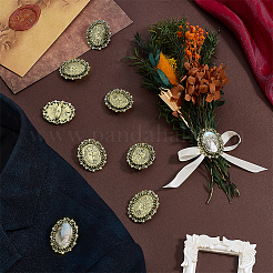 12Pcs Tibetan Style Alloy Brooch Base Settings&nbsp;TIBE-PH0002-55
