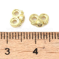 Rack Plating Brass Pave Clear Cubic Zirconia Spacer Bars&nbsp;KK-B088-11A-G
