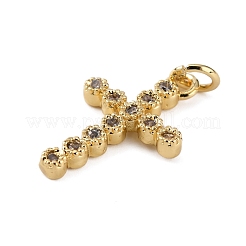 Brass Micro Pave Clear Cubic Zirconia Pendants&nbsp;KK-WH0035-71