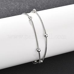 304 Stainless Steel Satellite Chains Multi-strand Bracelets for Men Women&nbsp;BJEW-Q038-11P
