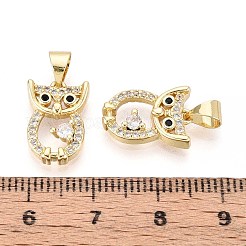 Brass Micro Pave Cubic Zirconia Pendants&nbsp;KK-T071-89G