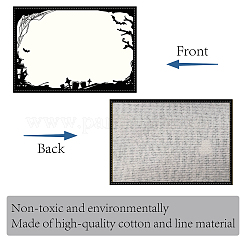 Rectangle with Halloween Themed Pattern Cotton Linen Cloth Table Mat&nbsp;AJEW-WH0196-008