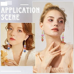 3 Pairs 3 Colors Plastic Dangle Earrings&nbsp;EJEW-YW0001-20