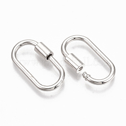 Brass Screw Carabiner Lock Charms&nbsp;KK-T047-07P