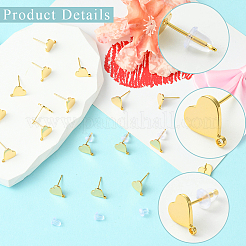 20Pcs Brass Stud Earring Findings&nbsp;KK-SC0006-80