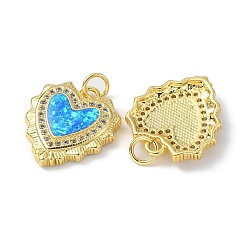 Brass Micro Pave Cubic Zirconia Pendants&nbsp;KK-A197-29G