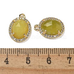 Natural Korean Jade Faceted Oval Pendants&nbsp;G-I375-02G-02