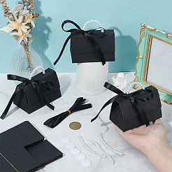 Foldable Paper Wedding Candy Totes with Plastic Imitation Pearl Round Beaded Handle and Ribbon&nbsp;CON-WH0115-20A-02