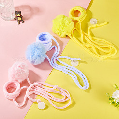 3Pcs 3 Colors Cloth & Iron Spring Ball Cat Toys&nbsp;AJEW-TA0002-21