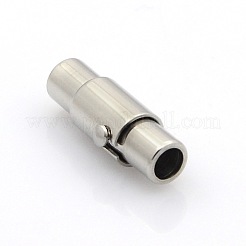 Tarnish Resistant 304 Stainless Steel Smooth Surface Locking Tube Magnetic Clasps&nbsp;LS-STAS-O042-22