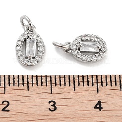 Brass Micro Pave Cubic Zirconia Charms&nbsp;KK-C051-04P-04