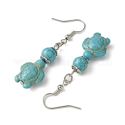 Starfish & Tortoise Synthetic Turquoise Beaded Stretch Bracelets & Dangle Earrings Kits&nbsp;SJEW-JS01311-02