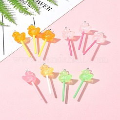 10Pcs Luminous Translucent Resin Big Pendants&nbsp;FIND-FS0002-91B