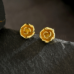Brass Flower Stud Earrings&nbsp;IE2637