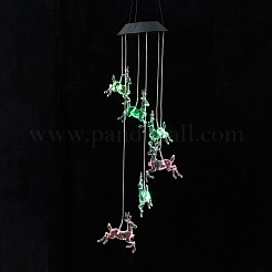 LED Solar Powered Christmas Reindeer Wind Chime&nbsp;HJEW-I009-07