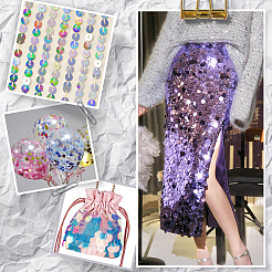 160G 4 Colors PVC Paillette/Sequins Pendants&nbsp;KY-CY0001-03