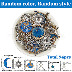 94Pcs Star & Moon Theme Alloy Enamel Pendants&nbsp;FIND-SP0004-41