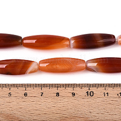 Natural Striped Agate/Banded Agate Beads Strands&nbsp;G-S280-10E
