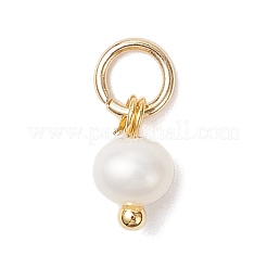 Natural Cultured Freshwater Pearl Potato Charms&nbsp;PALLOY-JF04505-01