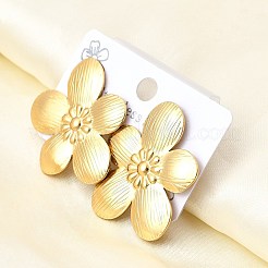 304 Stainless Steel Flower Stud Earrings&nbsp;EJEW-P312-03B-G