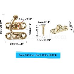 Iron Wooden Box Lock Catch Clasps&nbsp;IFIN-OC0001-01