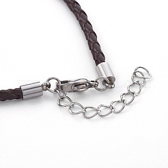 Braided Leather Cord Bracelet Making&nbsp;X-MAK-L018-05E