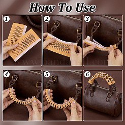 Detachable PU Imitation Leather Bag Handle Wrap&nbsp;FIND-WH0139-913