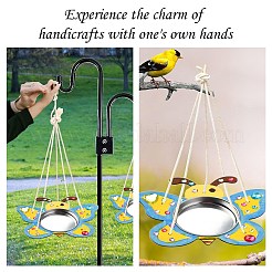 DIY Unfinished Wood Butterfly Shape Pet Feeder Kits for Children's Crafts&nbsp;ST-CJ0009-3