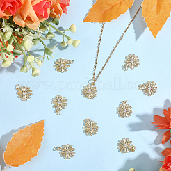 10Pcs Rack Plating Brass & Cubic Zirconia Pendants&nbsp;KK-BBC0025-07