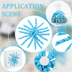 8Pcs Cloth Curly Bowknot&nbsp;AJEW-SP0001-49A