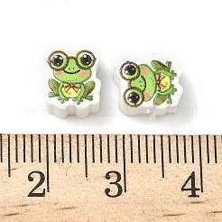 Printed Handmade Polymer Clay Beads&nbsp;CLAY-I016-02