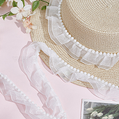 5 Yards Polyester Lace Ribbons&nbsp;OCOR-GF0006-14A-02