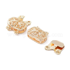 Rack Plating Brass Box Clasps&nbsp;KK-A183-66G