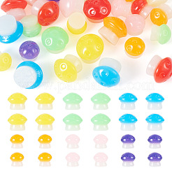 30Pcs 2 Styles Luminous Resin Mushroom Ornament&nbsp;RESI-TA0004-02C
