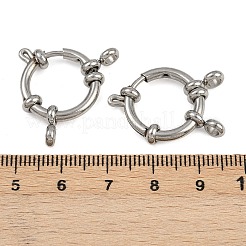 304 Stainless Steel Spring Ring Clasps&nbsp;STAS-B095-03P-04