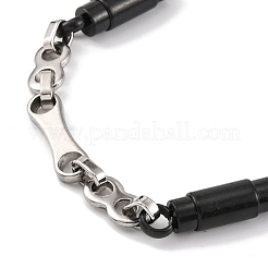 201 Stainless Steel Column Links Chain Necklace&nbsp;NJEW-F222-38EBP-04