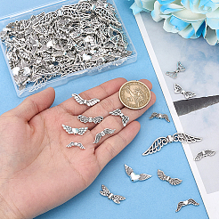 150Pcs 15 Styles Tibetan Style Alloy Fairy Wing Beads&nbsp;TIBEB-PH0005-44