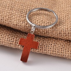 Cross 316 Surgical Stainless Steel Mixed Stone Keychain&nbsp;KEYC-JKC00063