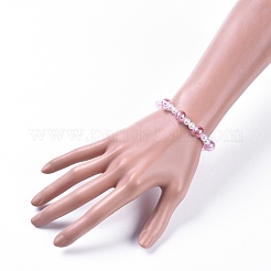 Transparent Acrylic Imitated Pearl  Stretch Kids Bracelets&nbsp;BJEW-JB04575-02