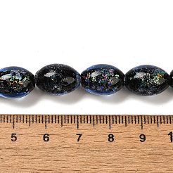 Handmade Dichroic Foil Glass Beads Strands&nbsp;DICH-U001-12B