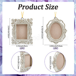 2 Sets 2 Styles Vintage Resin Hanging Photo Frame&nbsp;RESI-SP0001-21A-02